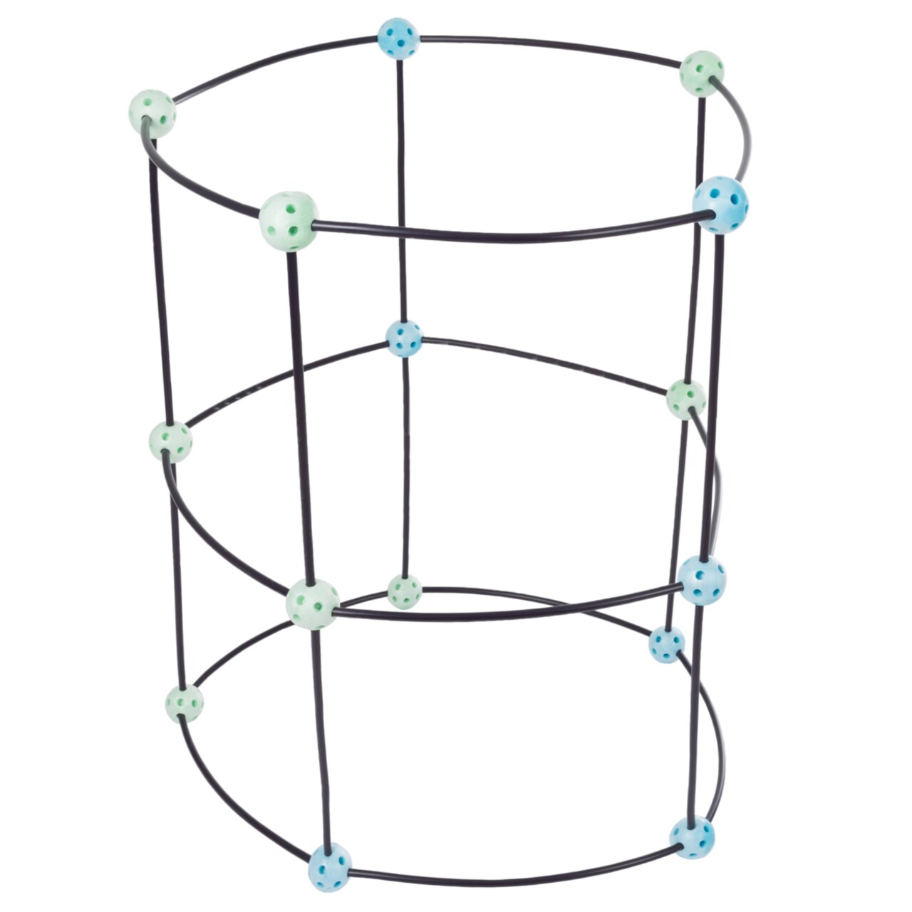 Hey! Play! Flexible Construction Fort Building Set 60 Pieces Indoor Outdoor